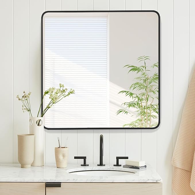36x36 Inch Rectangle Bathroom Mirror by Bonverre