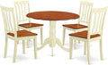 East West Furniture DLAN5-BMK-W 5 Piece Kitchen Table & Chairs Set Includes a by EastWestFurniture