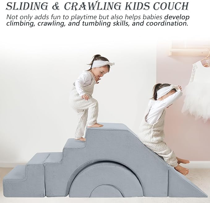 MeMoreCool Foam Climbing Toddler Couch, Modular Kids Sofa - Image 4