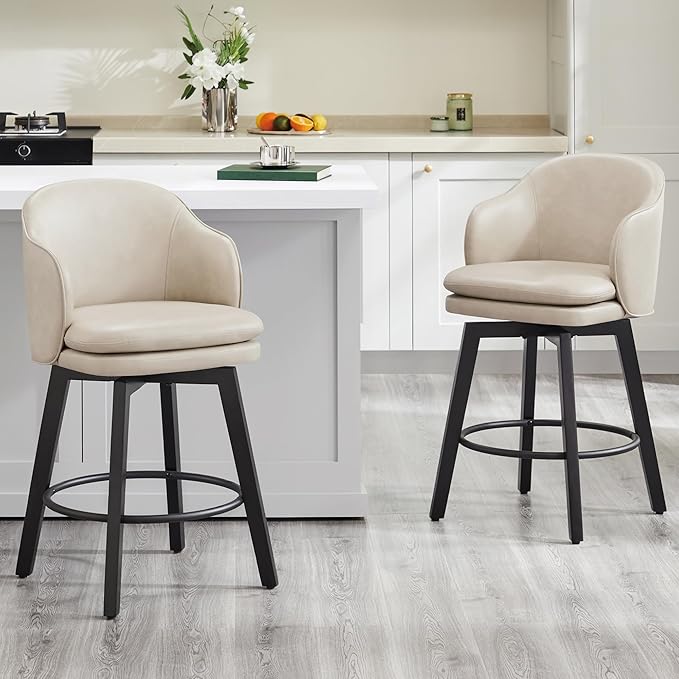 Counter Height Barstools 26 inch Upholstered Swivel Bar Stools by Kislot