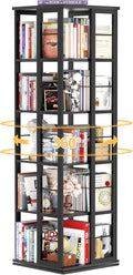 Aheaplus Rotating Bookshelf, Corner Bookcase, 360 Display Wood Spinning by Aheaplus
