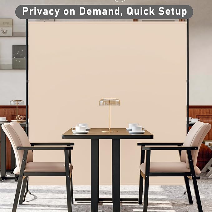 Room Divider Folding Privacy Screens, Portable Room Divider Panel 3 Panel - Image 6