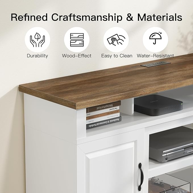 Marsail Modern Farmhouse TV Stand, Entertainment Center - Image 5