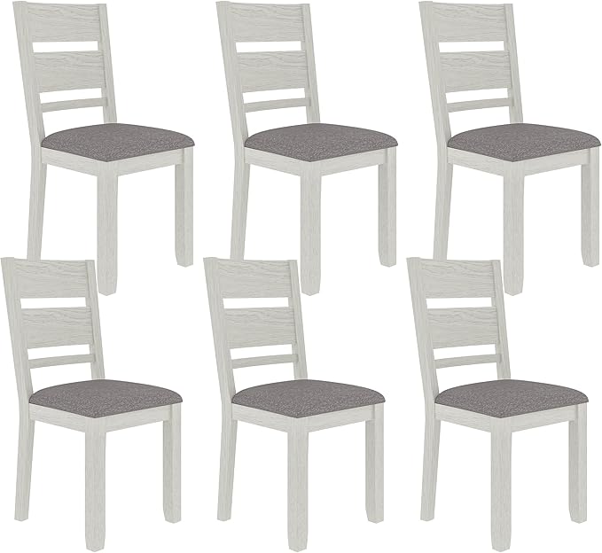 Dining Chairs Set of 6, Solid Wood Farmhouse Chairs by Peatuk
