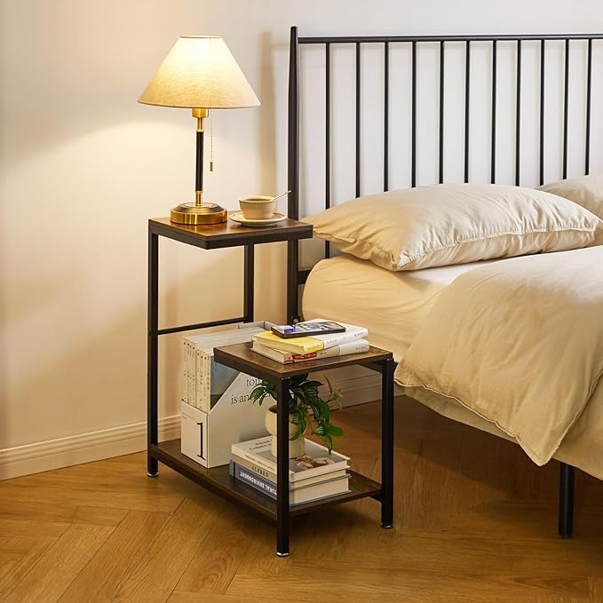 G-Shaped End Table, 3 Tier Side Table - Image 5