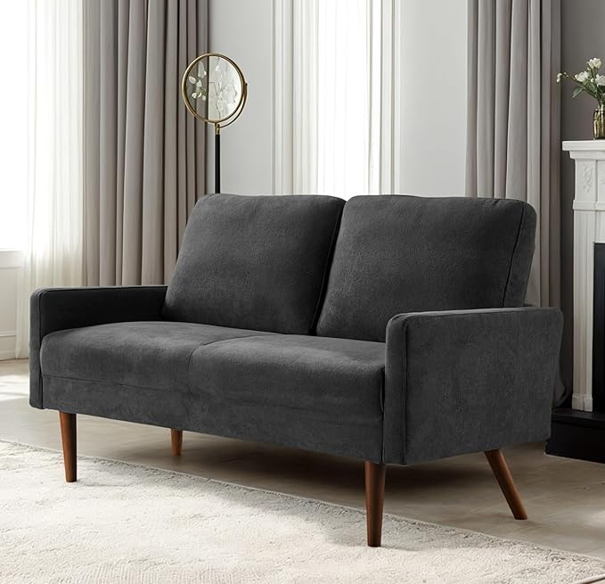 Kent Velvet Loveseat Sofa, European Style - Image 4