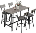 Dining Table Set for 4, 5-Piece Bar Table Set, Kitchen Table and Chairs by Zevemomo