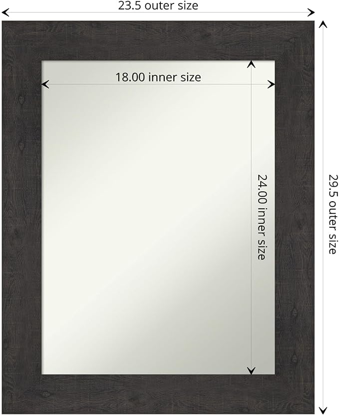 Amanti Art Brown Bathroom Mirror - Image 4