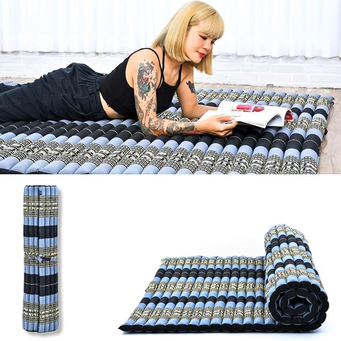 Leewadee - Foldable Floor Mattress - Japanese Roll Up Futon -Trifold Tatami by Leewadee