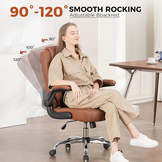 COMHOMA Leather Office Chair Ergonomic Computer Gaming Chair - Image 7