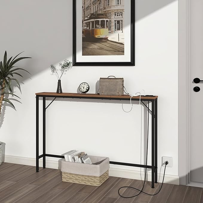 Tohomeor Skinny 5.9" Console Table 47.24" Narrow Long Sofa Table - Image 7