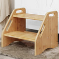 AMBIRD Wooden Step Stool, Two Step Stools Toddler 300 lbs Capacity by AMBIRD