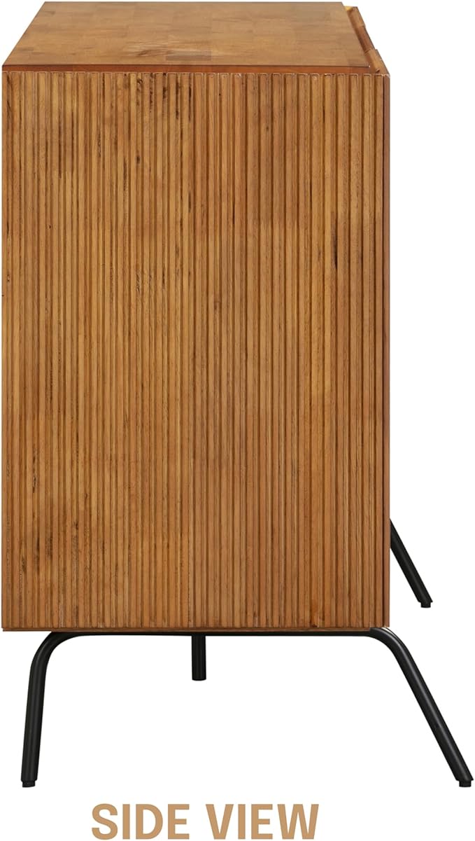 NTC Veil Sideboard with 2 Doors and 3 Drawers, Buffet Cabinet with Vertical - Image 8