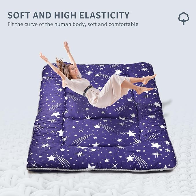 Japanese Floor Mattress, Roll Up Memory Foam Tatami Mat Easy to Store and - Image 7