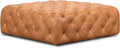 POLY & BARK Turin Ottoman in Full-Grain Pure-Aniline Dyed Italian Tanned by POLYBARK