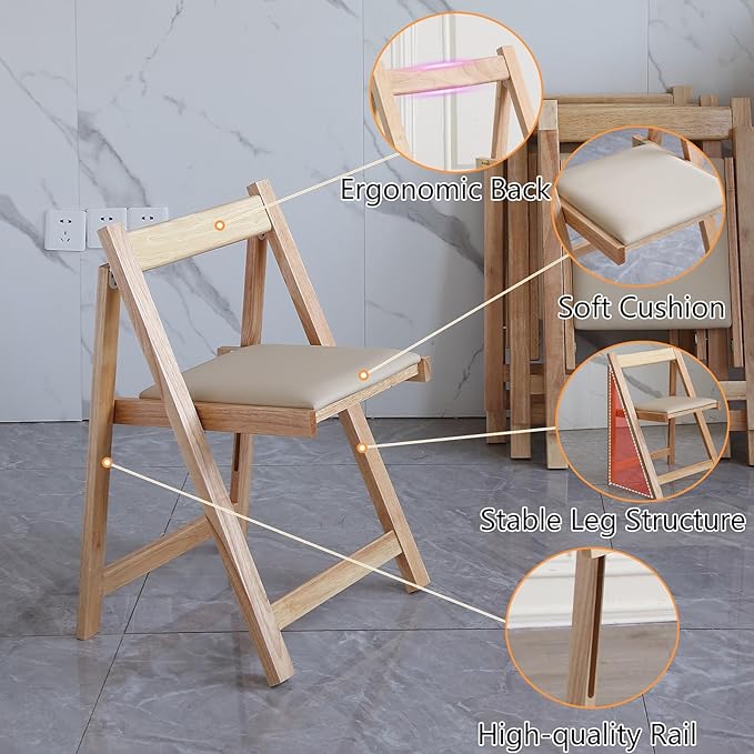 Wood Drop Leaf Folding Dining Table - Image 4