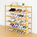 Smiry Shoe Rack, 5 Tier Long Bamboo Shoe Organizer, Stackable Free Standing by Smiry