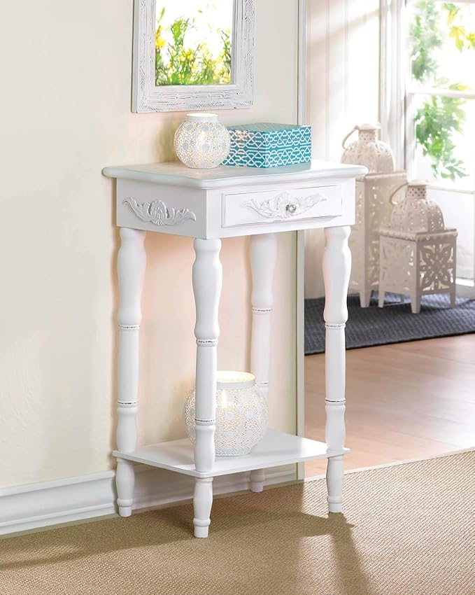 Carved White Side Table - Image 10