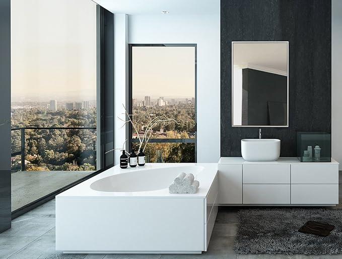 Hamilton Hills 30x40 inch Bathroom Mirror Cabinet - Image 4
