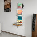 HMYHUM Wall Mounted Acrylic Record Player Stand, 15.6" L x 11.6" W x 40.2" H by HMYHUM