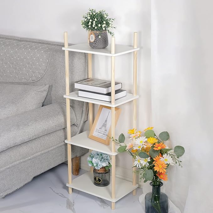 LITA Modern Wood Side Table, Accent End Table Plant Night Stand - Image 2