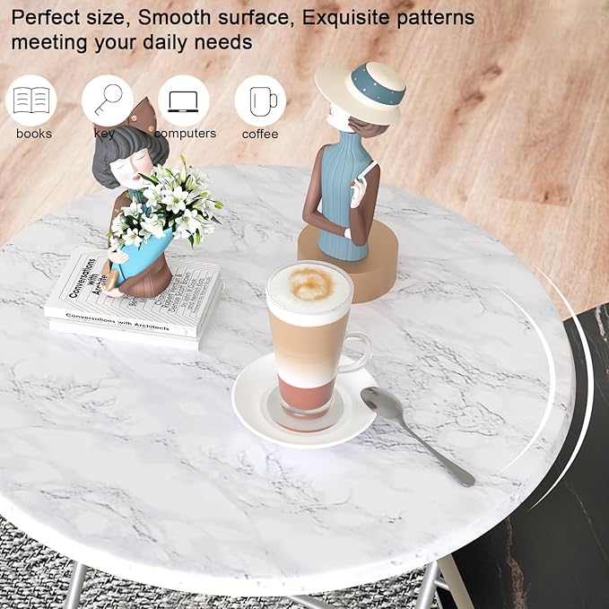 TV Trays Table Set of 4 Round Portable Folding TV Tray Table TV Dinner Tray - Image 3