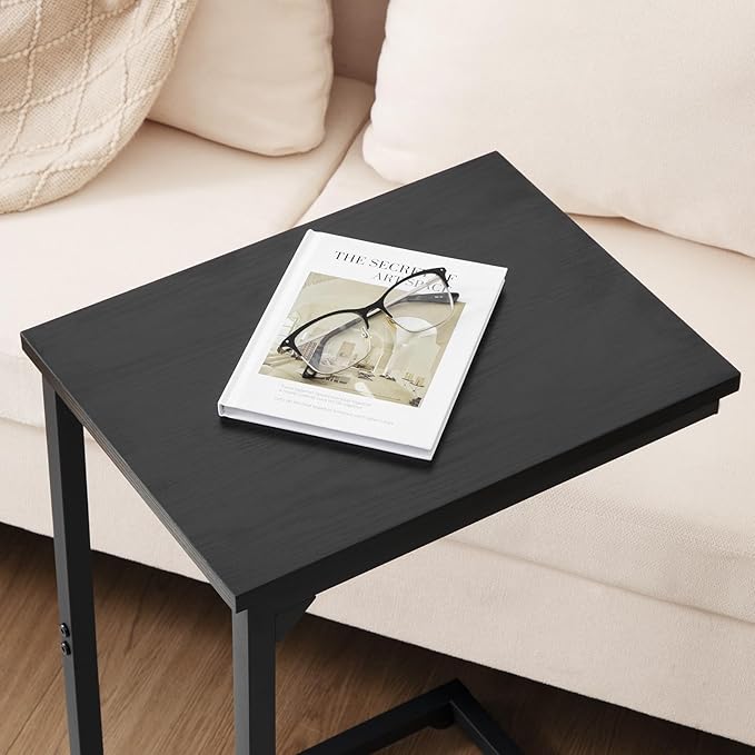 AMHANCIBLE C Shaped End Table Set of 2, Couch Tables That Slide Under, TV Tray - Image 7