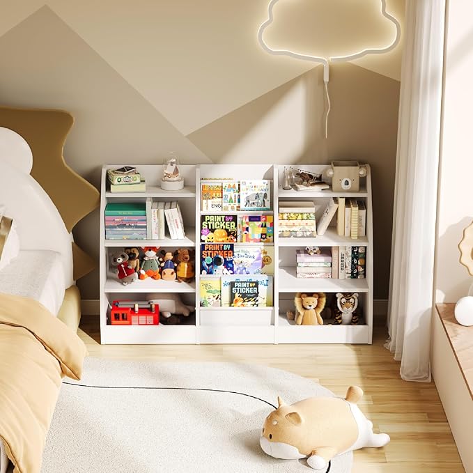 4 Tier Kids Bookshelf, 4 Layer Sling Kids Book Shelf - Image 8