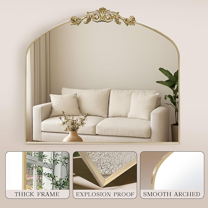 MISSDAY Vintage Retro Gold Baroque Mirror - Image 2