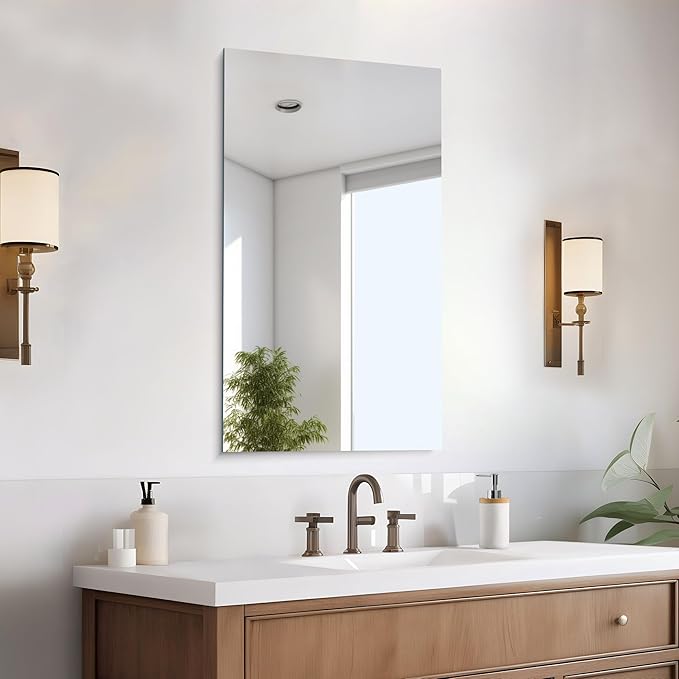 Frameless Mirror, 20x36 Inch Bathroom Mirrors by CILIBER