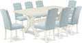 East West Furniture X027CE215-9 9 Piece Dining Table Set Includes a Rectangle by EastWestFurniture