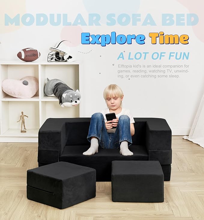 Modular Kids Sofa, Toddler Couch Foam Armchair - Image 4