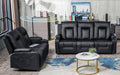 COMHOMA Living Room Furniture Set, Bonded Leather Loveseat Sofa by ComHoma