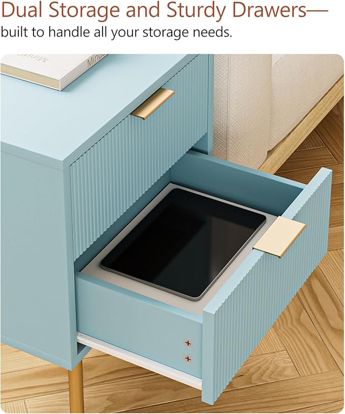 Masupu Night Stand, Mid-Century Modern Bedside Table - Image 4