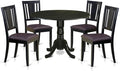 East West Furniture DLDU5-BLK-LC 5 Piece Modern Dining Table Set Includes a by EastWestFurniture