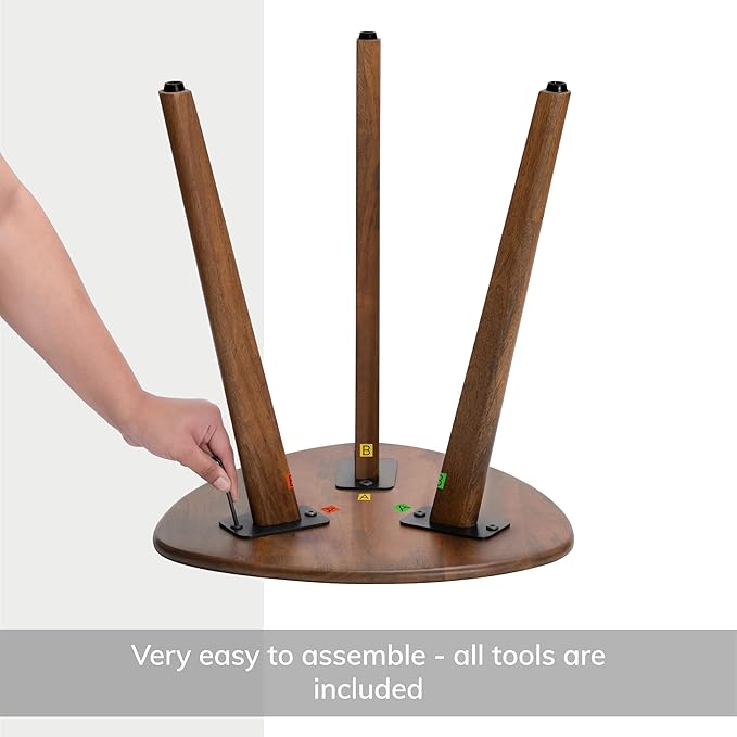 MH London Tri Pin Side Table I Handmade Natural Mango Wood, Naturally Moisture - Image 7