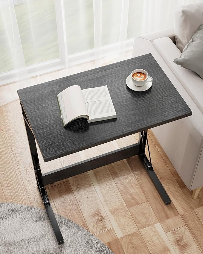 Tatub 24" Wide Folding C-Shaped End Table, Small Side Desk - Image 5