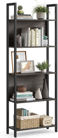 VASAGLE 5-Tier Bookshelf, Book Shelf, Industrial Bookcase, by VASAGLEbySONGMICSHOME