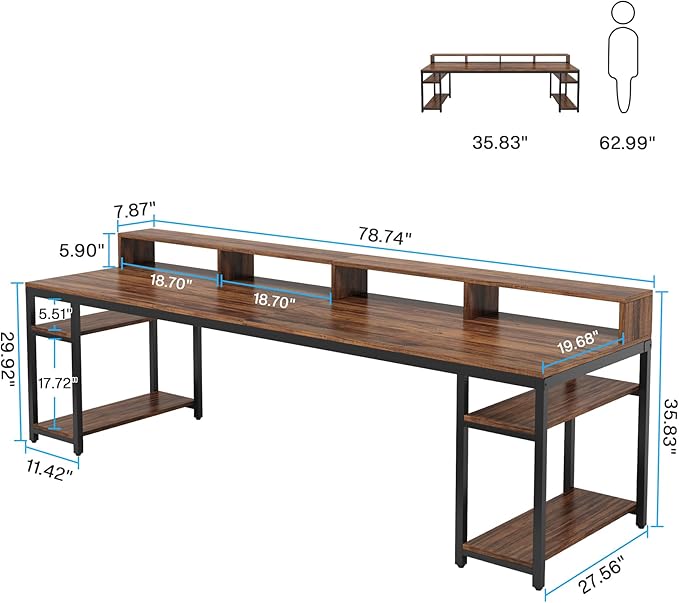 Tribesigns Two Person Desk - Image 2