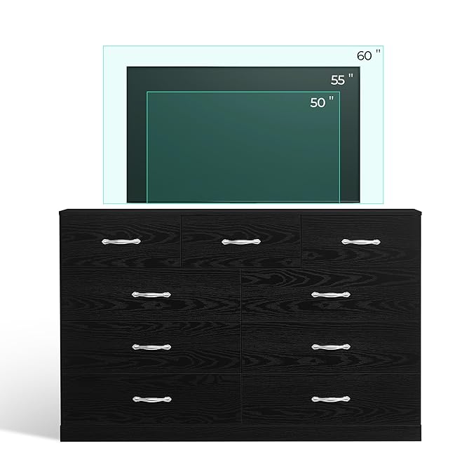 LINSY HOME 9 Drawer Dresser for Bedroom, Modern TV Stand Dressers - Image 8