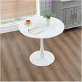 23.4" Tulip Dining Table, Mid-Century Modern Style, Round MDF Top by HYYTEIBL