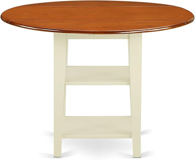 East West Furniture SUWE5-BMK-W 5 Piece Dining Table Set - Image 4