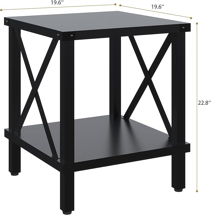 Large End Table Farmhouse Side Table Industrial Style Sofa Table Coffee Table - Image 3
