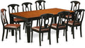 East West Furniture LGKE9-BCH-LC 9 Piece Dining Set Includes a Rectangle Dining by EastWestFurniture