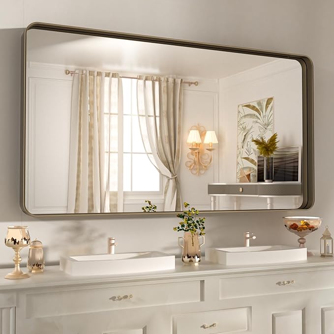WEER 55x30 Inch Bronze Bathroom Mirror by WEER