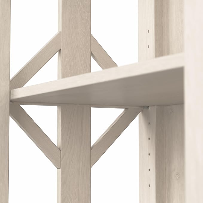 Bush Furniture Homestead 4 Shelf Farmhouse Bookcase in Linen White Oak - Image 6
