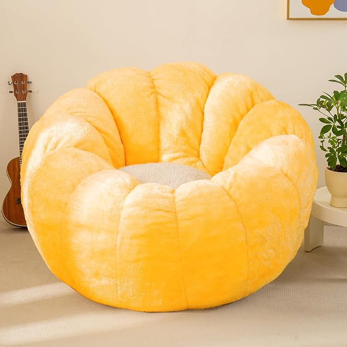 Pumpkin Bean Bag Sofa Chair for Adult, Beanbag Couch by IEVENW
