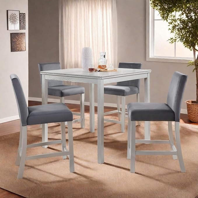 Dining Table Set for 4, 5-Piece Dining Room Table Set - Image 5