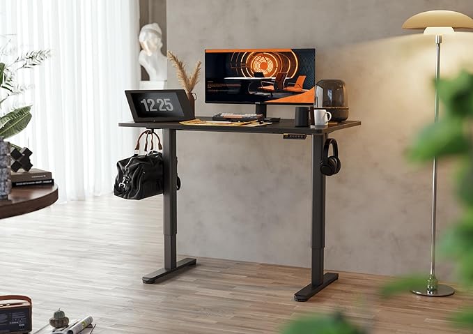 Claiks Electric Height Adjustable Stand Up Desk, 35x20 Inches Sit Stand Desk - Image 2
