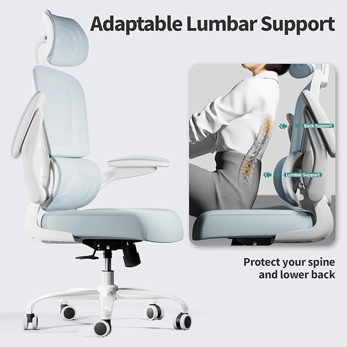 TRALT Office Chair Ergonomic Desk Chair, 330 LBS Home Mesh Office Desk Chairs - Image 7